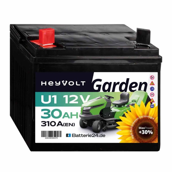HeyVolt Garden U1 SLA Rasentraktorbatterie 30Ah 310A
