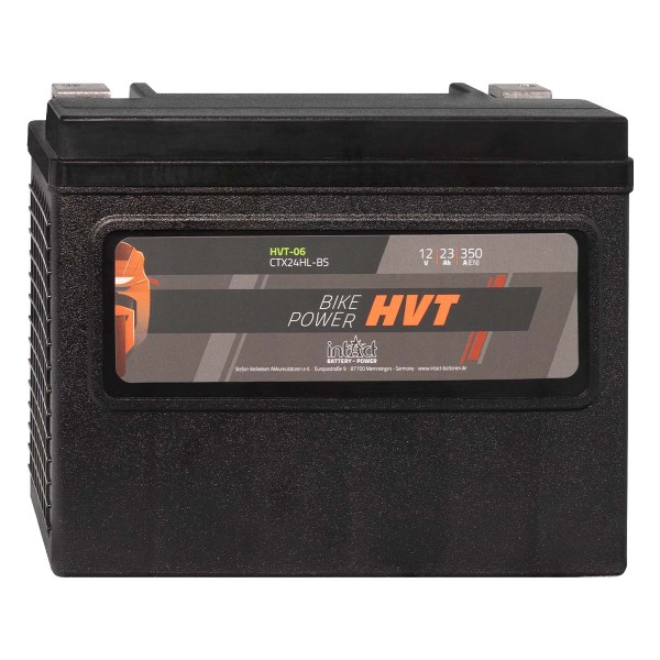 intAct Bike-Power Motorradbatterie HVT YTX24HL-BS 12V 23Ah HVT-06