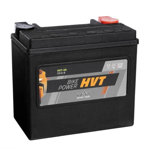 intAct Bike-Power Motorradbatterie HVT YB16-B 12V 22Ah HVT-05