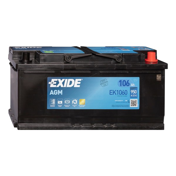Exide EK1060 AGM Autobatterie 12V 106Ah