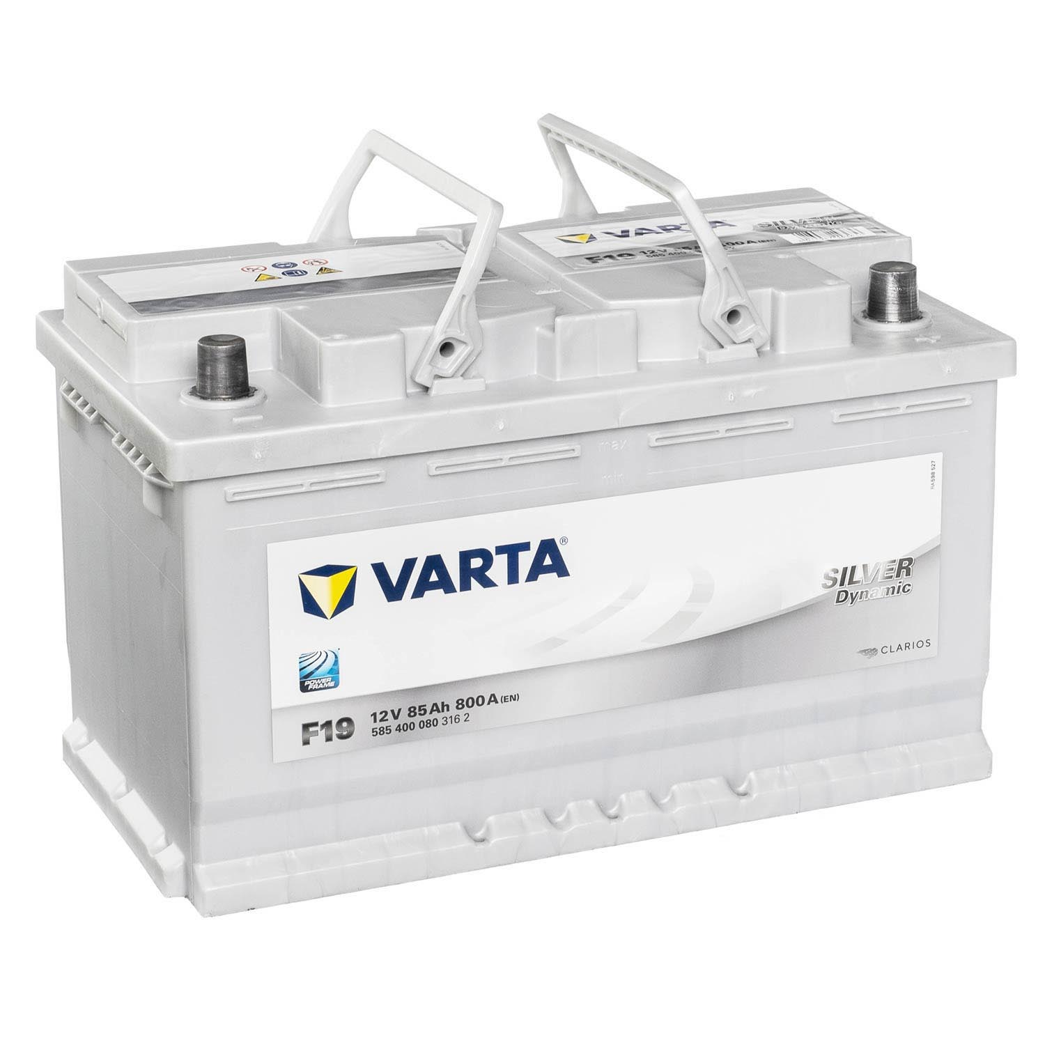 VARTA SILVER dynamic, F19 Batterie 12V, 800A, 85Ah 5854000803162