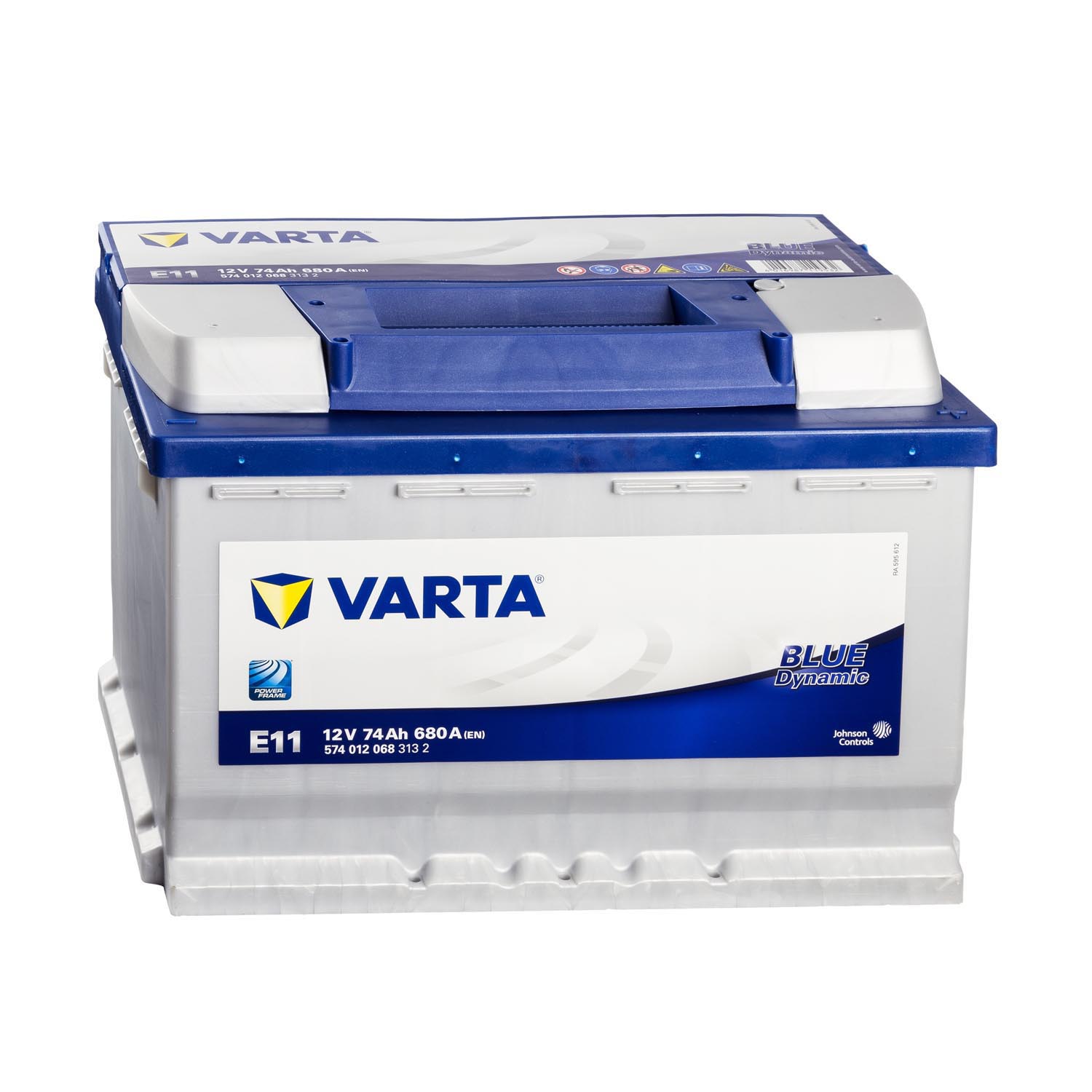 Varta E11 Blue Dynamic Car Battery, 574 012 068 3132, 74 Ah, 680 A, Single  : : Automotive