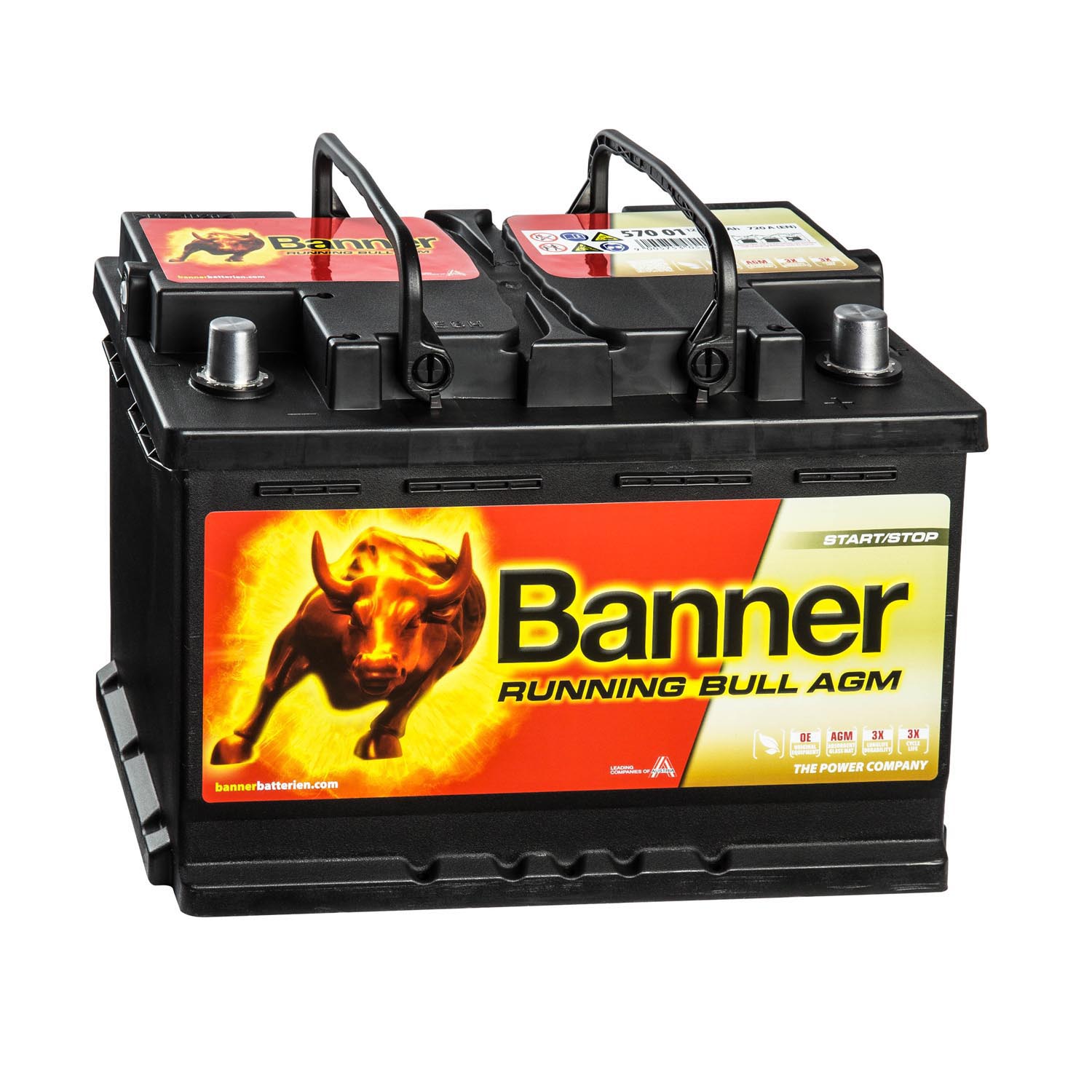 Banner Running Bull Autobatterie 12V 70Ah 57001 AGM