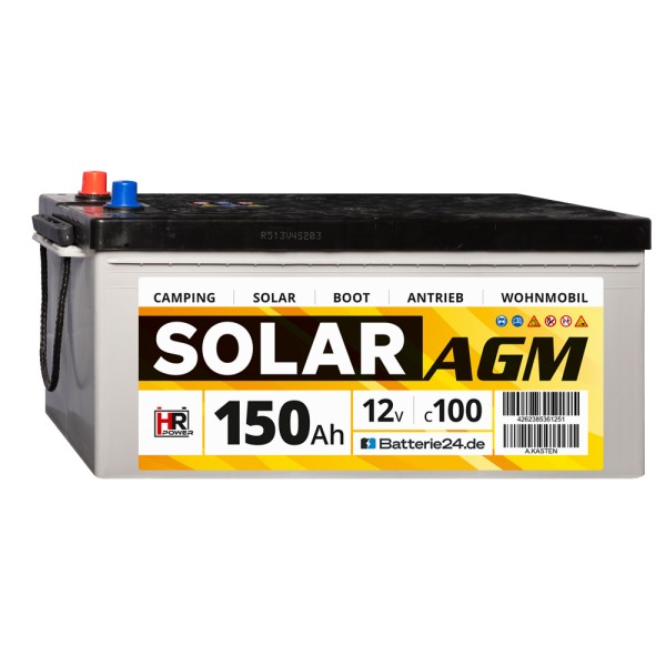 HR Solar AGM 12V 150Ah Versorgungsbatterie