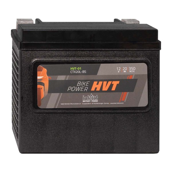 intAct Bike-Power Motorradbatterie HVT YTX20L-BS 12V 20Ah HVT-01
