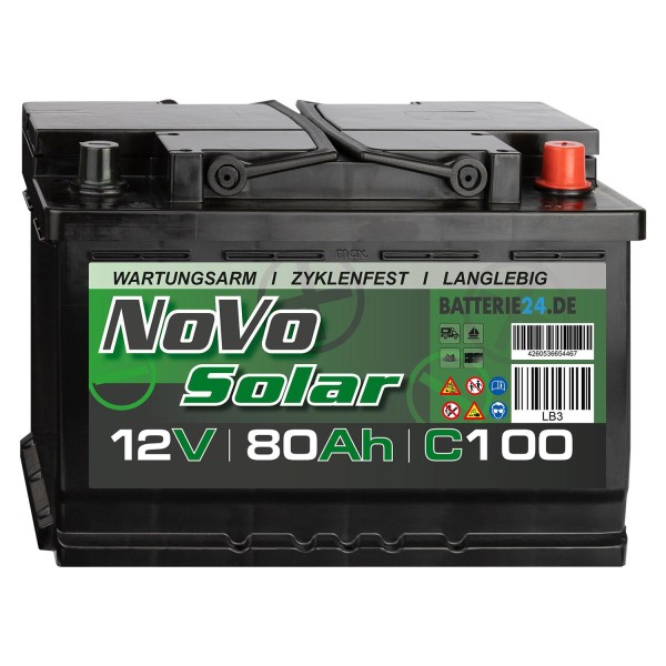 Novo Solar 12V 80Ah Versorgerbatterie
