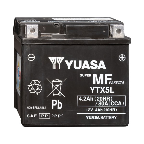 Yuasa YTX5L AGM 12V 4Ah Motorradbatterie