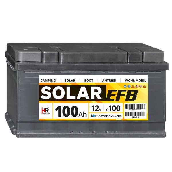 HR Solar EFB 12V 100Ah Versorgerbatterie (USt-befreit nach §12 Abs.3 Nr. 1 S.1 UStG)