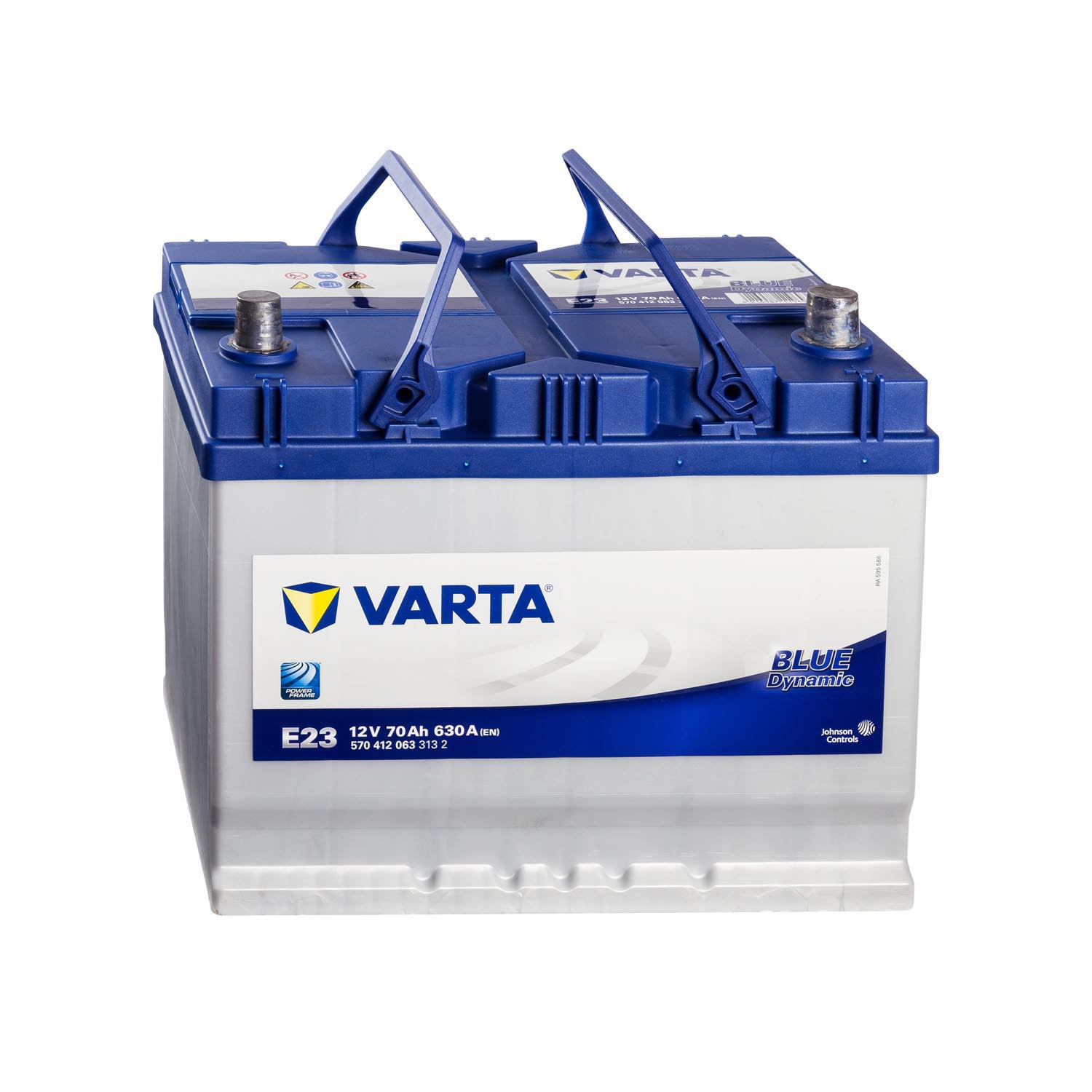 Varta Blue Dynamic E23 Battery. 70Ah - 630A(EN) 12V. D26L case  (261x175x220mm) - VT BATTERIES