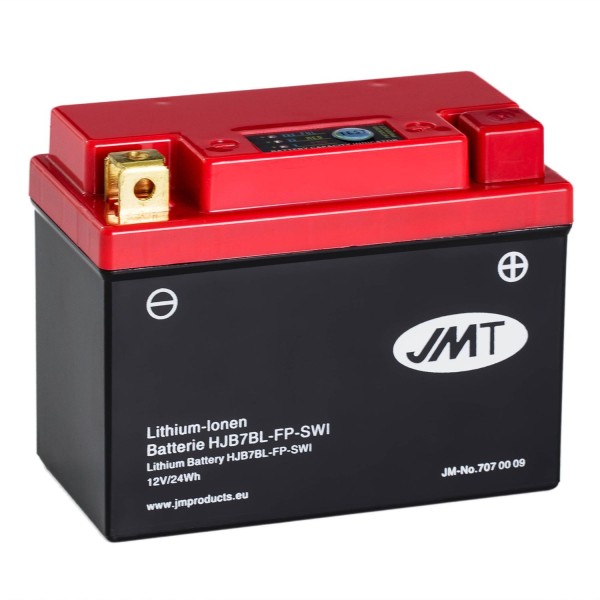JMT Lithium-Ionen-Motorrad-Batterie HJB7BL-FP 12V