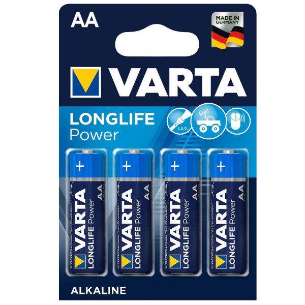 VARTA LONGLIFE Power Mignon AA 4906 LR6 MN1500 Alkaline Batterien 4er Blister