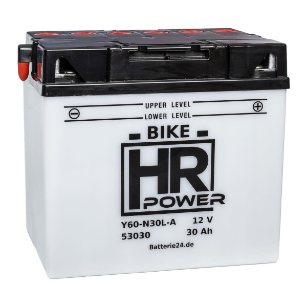 HR Power Rasentraktorbatterie Y60-N30L-A 53030 12V 30Ah trocken