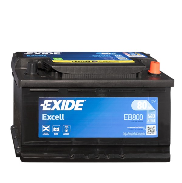 Exide Excell EB800 12V 80Ah Autobatterie