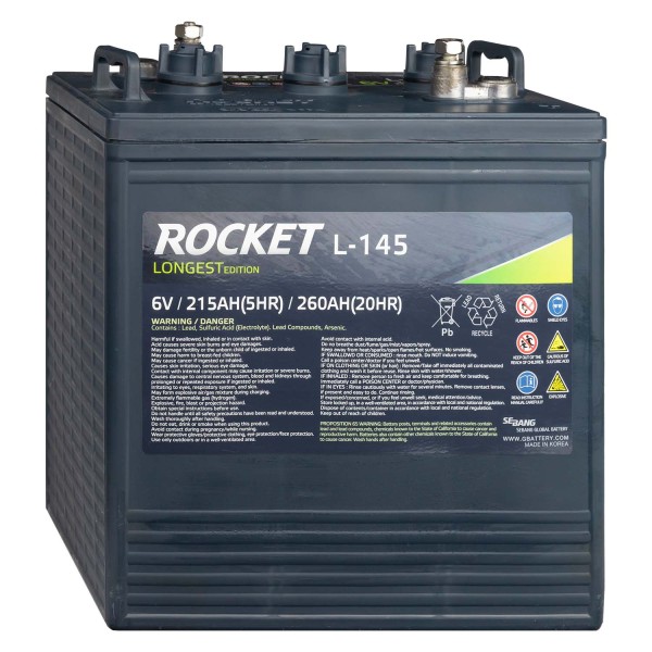 Rocket Deep Cycle Batterie L-145 6V 260Ah