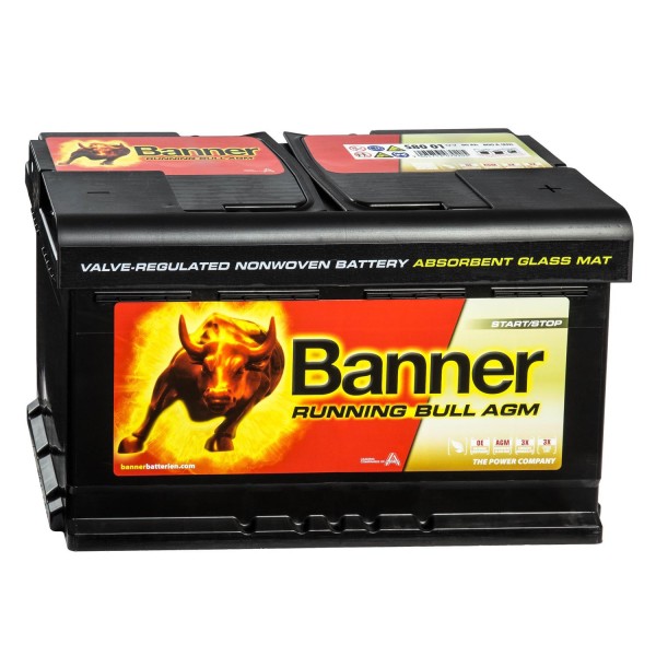 Banner Running Bull Autobatterie 12V 80Ah 58001 AGM
