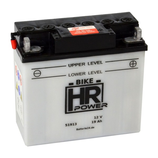 HR Bike Power Motorradbatterie 51913 12V 19Ah trocken