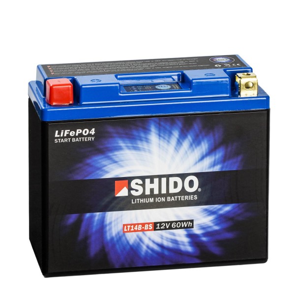 Shido Lithium Motorradbatterie LiFePO4 LT14B-BS 12V