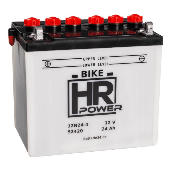 HR Bike Power Motorradbatterie 12N24-4 52420 12V 24Ah trocken