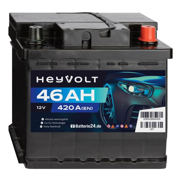 HeyVolt Start Autobatterie 12V 46Ah