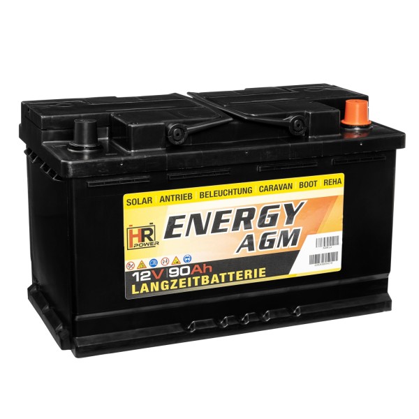 HR-ENERGY AGM Batterie 12V 90Ah