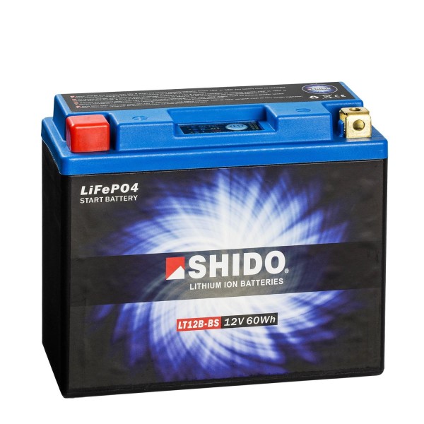 Shido Lithium Motorradbatterie LiFePO4 LT12B-BS 12V