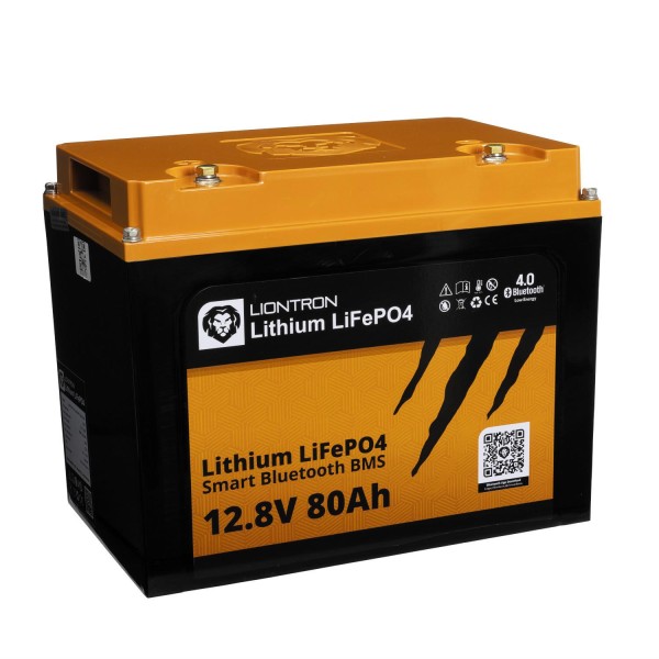 Liontron 80Ah 12V LiFePO4 Lithium Batterie Wohnmobil BMS mit App