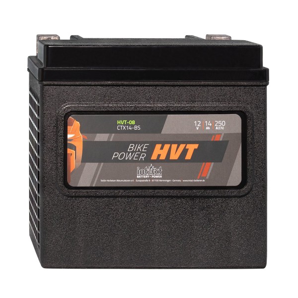 intAct Bike-Power Motorradbatterie HVT YTX14-BS 12V 14Ah HVT-08