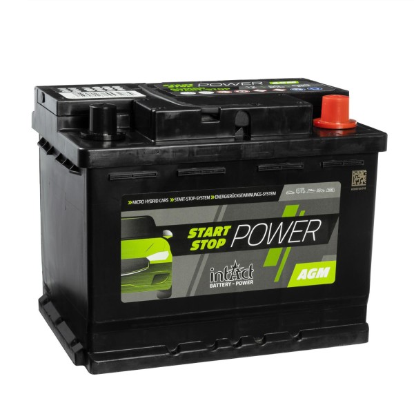 intAct Start-Stop Power AGM60 AGM Autobatterie 12V 60Ah