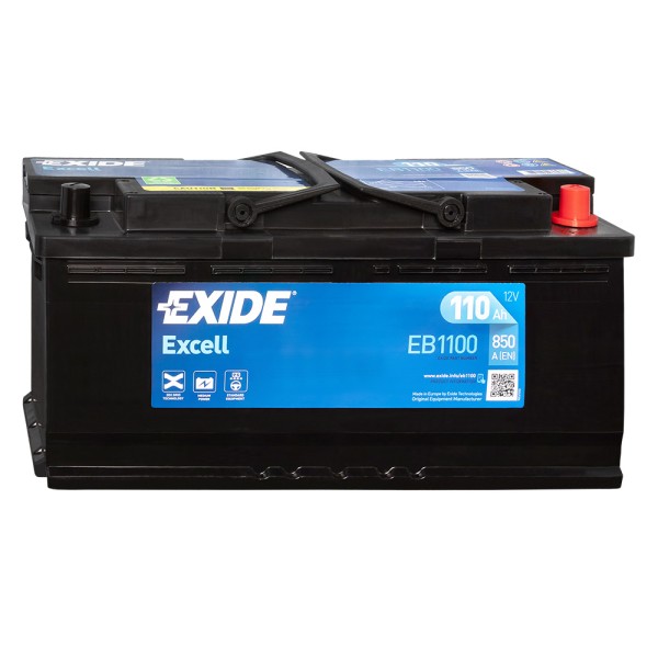Exide Excell EB1100 12V 110Ah Autobatterie