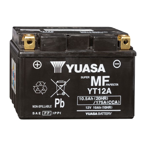 Yuasa YT12A AGM 12V 10Ah Motorradbatterie
