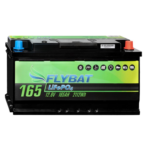 Flybat LiFePO4 12,8V 165Ah 2112Wh mit Bluetooth und CanBus