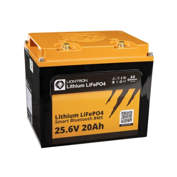 Liontron 20Ah 25,6V LiFePO4 Lithium Batterie BMS Bluetooth mit App (USt-befreit nach §12 Abs.3 Nr. 1 S.1 UStG)