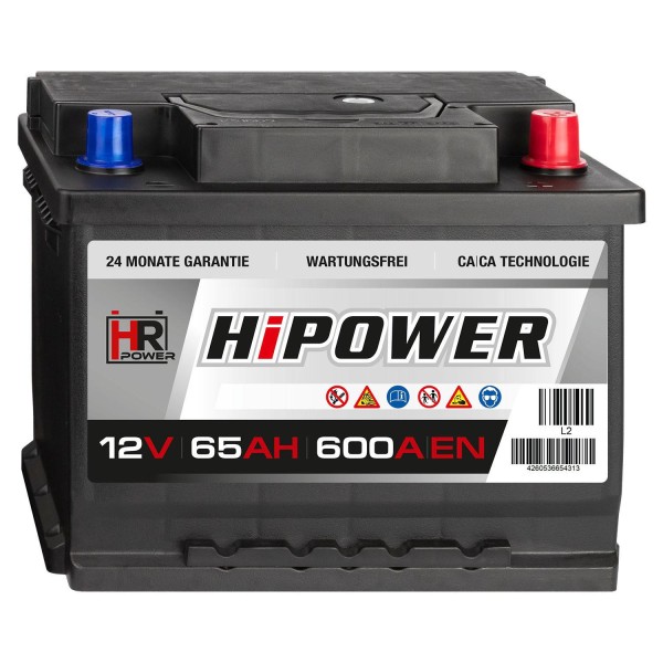 HR HiPower Autobatterie 12V 65Ah
