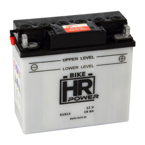 HR Bike Power Motorradbatterie 51913 12V 19Ah trocken