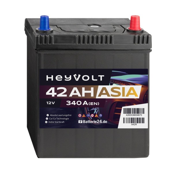 Heyvolt ASIA A42R Autobatterie 12V 42Ah