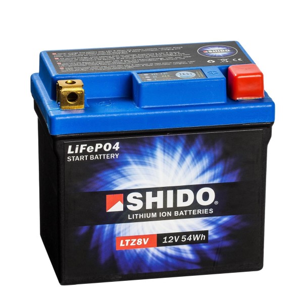Shido Lithium Motorradbatterie LiFePO4 LTZ8V 12V