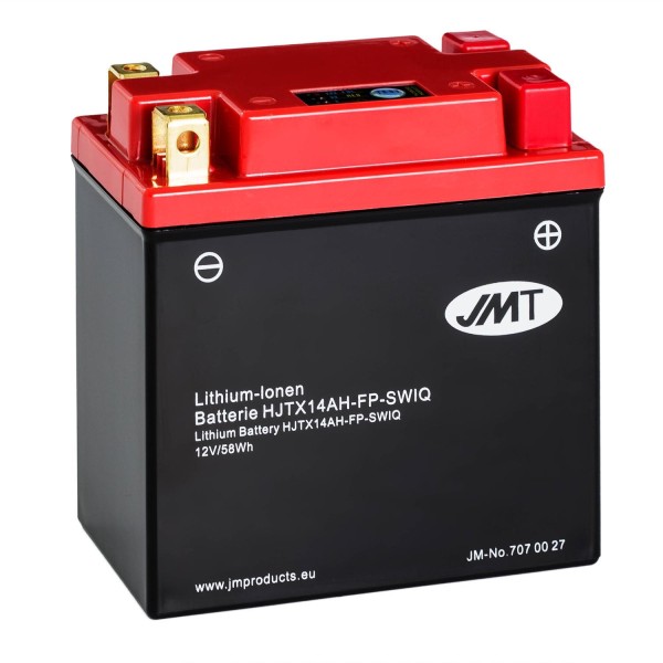 JMT Lithium-Ionen-Motorrad-Batterie HJTX14AH-FP 12V