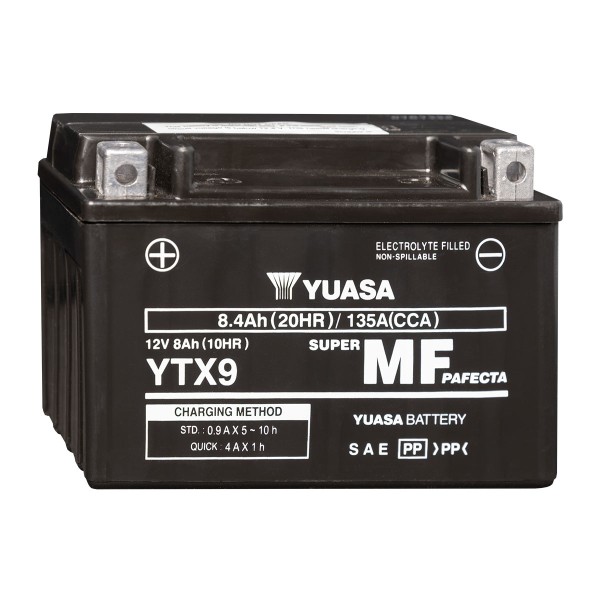 Yuasa YTX9 AGM 12V 8Ah Motorradbatterie